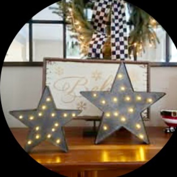 Pottery Barn Galvanized Star-Shaped LED Light Decor large￼(small not available) - Picture 2 of 4